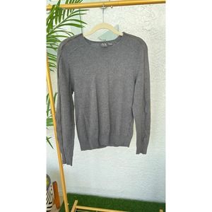 Armani Exchange Gray Sweater with Double Zippers - Size Small